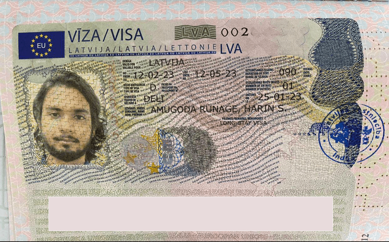Amugoda's approved visa